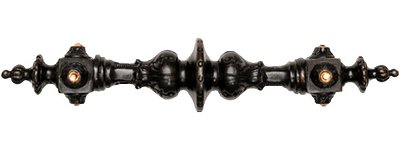 Notting Hill Cabinet Pull Portobello Road (Crystals) Dark Brass 6-3-8" x 1-1-4" - cabinetknobsonline