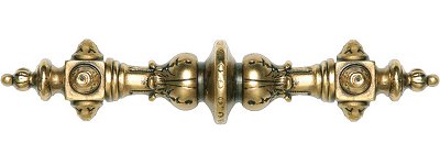 Notting Hill Cabinet Pull Portobello Road (Crystals) 24K Satin Gold 6-3-8" x 1-1-4" - cabinetknobsonline