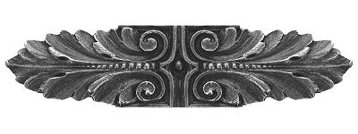 Notting Hill Cabinet Pull Opulent Scroll Antique Pewter 3-3-4" x 7-8" - cabinetknobsonline