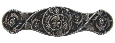 Notting Hill Cabinet  Pull Grapevines Antique Pewter  4" x 1" - cabinetknobsonline