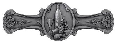 Notting Hill Cabinet Pull Best Cellar Wine Antique Pewter  4" x 1-1-2" - cabinetknobsonline