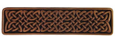 Notting Hill Cabinet Pull Celtic Isles Antique Copper  3-7-8" x 1" - cabinetknobsonline