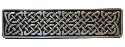 Notting Hill Cabinet Pull Celtic Isles Antique Pewter  3-7-8" x 1" - cabinetknobsonline