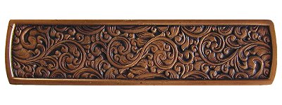 Notting Hill Cabinet Pull Saddleworth Antique Copper  3-7-8" x 7-8" - cabinetknobsonline