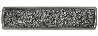 Notting Hill Cabinet Pull Saddleworth Antique Pewter 3-7-8" x 7-8" - cabinetknobsonline