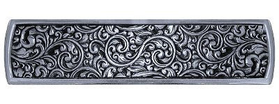 Notting Hill Cabinet Pull Saddleworth Brite Nickel 3-7-8" x 7-8" - cabinetknobsonline