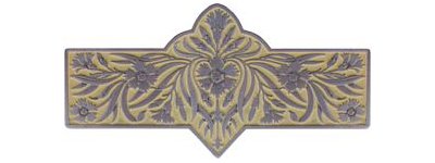 Notting Hill Cabinet Pull Dianthus-Saffron Antique Pewter-Saffron (yellow) 4-3-8" x 2-1-4" - cabinetknobsonline