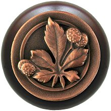 Notting Hill Cabinet Hardware Knob Chestnut-Dark Walnut Antique Copper  1-1-2" diameter - cabinetknobsonline