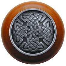 Notting Hill Cabinet Knob Celtic Isles-Cherry Antique Pewter 1-1-2" diameter - cabinetknobsonline