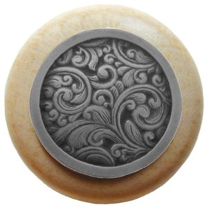 Notting Hill Cabinet Knob Saddleworth-Natural Antique Pewter  1-1-2" diameter - cabinetknobsonline