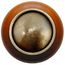 Notting Hill Cabinet Knob Plain Dome-Cherry Antique Brass 1-1-2" diameter - cabinetknobsonline