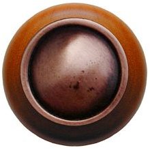 Notting Hill Cabinet Knob Plain Dome-Cherry Antique Copper  1-1-2" diameter - cabinetknobsonline