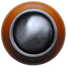 Notting Hill Cabinet Knob Plain Dome-Cherry Antique Pewter 1-1-2" diameter - cabinetknobsonline