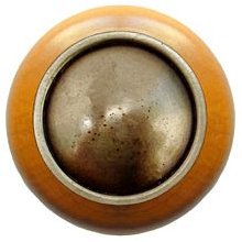 Notting Hill Cabinet Knob Plain Dome-Maple Antique Brass 1-1-2" diameter - cabinetknobsonline