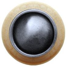 Notting Hill Cabinet Knob Plain Dome-Natural Antique Pewter1-1-2" diameter - cabinetknobsonline