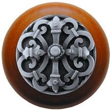 Notting Hill Cabinet Knob Chateau-Cherry Antique Pewter  1-1-2" diameter - cabinetknobsonline