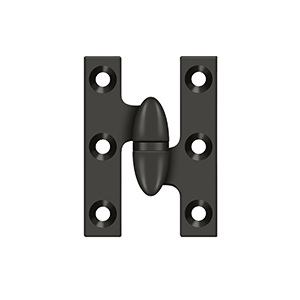 Deltana Architectural Hardware Specialty Solid Brass Hinges & Finials 2" x 1-2" Hinge each - cabinetknobsonline