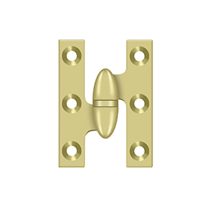 Deltana Architectural Hardware Specialty Solid Brass Hinges & Finials 2" x 1-2" Hinge each - cabinetknobsonline