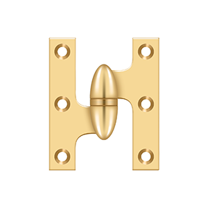 Deltana Architectural Hardware Specialty Solid Brass Hinges & Finials 2 1-2" x 2" Hinge each - cabinetknobsonline