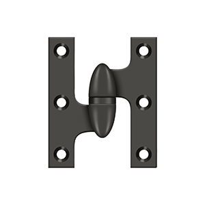 Deltana Architectural Hardware Specialty Solid Brass Hinges & Finials 2 1-2" x 2" Hinge each - cabinetknobsonline