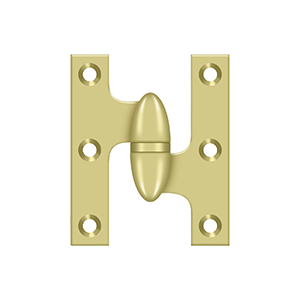 Deltana Architectural Hardware Specialty Solid Brass Hinges & Finials 2 1-2" x 2" Hinge each - cabinetknobsonline