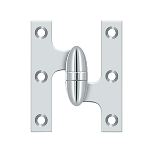 Deltana Architectural Hardware Specialty Solid Brass Hinges & Finials 3" x 2 1-2" Hinge each - cabinetknobsonline