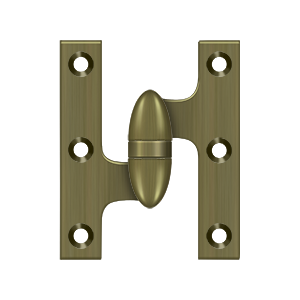 Deltana Architectural Hardware Specialty Solid Brass Hinges & Finials 3" x 2 1-2" Hinge each - cabinetknobsonline