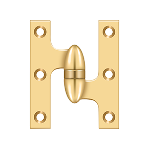 Deltana Architectural Hardware Specialty Solid Brass Hinges & Finials 3" x 2 1-2" Hinge each - cabinetknobsonline