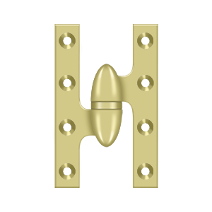 Deltana Architectural Hardware Specialty Solid Brass Hinges & Finials 5" x 3 1-4" Hinge each - cabinetknobsonline