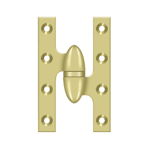 Deltana Architectural Hardware Specialty Solid Brass Hinges & Finials 5" x 3 1-4" Hinge each - cabinetknobsonline