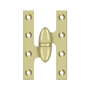 Deltana Architectural Hardware Specialty Solid Brass Hinges & Finials 5" x 3 1-4" Hinge each - cabinetknobsonline