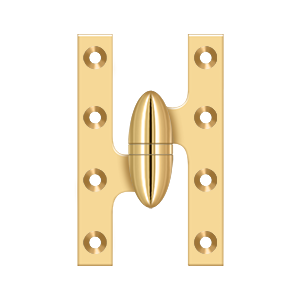 Deltana Architectural Hardware Specialty Solid Brass Hinges & Finials 5" x 3 1-4" Hinge each - cabinetknobsonline