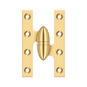 Deltana Architectural Hardware Specialty Solid Brass Hinges & Finials 5" x 3 1-4" Hinge each - cabinetknobsonline