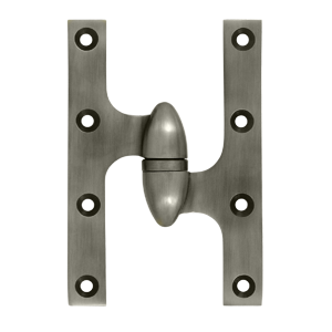 Deltana Architectural Hardware Specialty Solid Brass Hinges & Finials 6" x 4" Hinge each - cabinetknobsonline