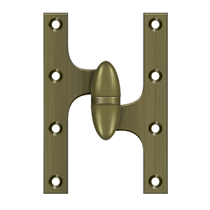 Deltana Architectural Hardware Specialty Solid Brass Hinges & Finials 6" x 4" Hinge each - cabinetknobsonline