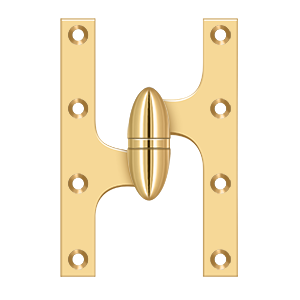 Deltana Architectural Hardware Specialty Solid Brass Hinges & Finials 6" x 4" Hinge each - cabinetknobsonline