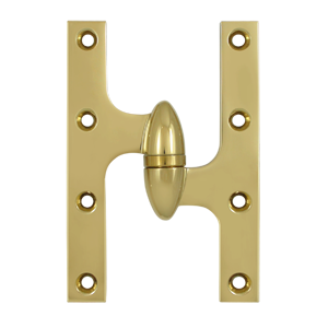 Deltana Architectural Hardware Specialty Solid Brass Hinges & Finials 6" x 4" Hinge each - cabinetknobsonline