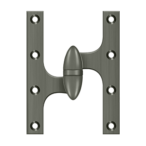 Deltana Architectural Hardware Specialty Solid Brass Hinges & Finials 6" x 4 1-2" Hinge each - cabinetknobsonline