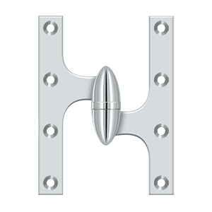 Deltana Architectural Hardware Specialty Solid Brass Hinges & Finials 6" x 4 1-2" Hinge each - cabinetknobsonline