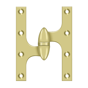 Deltana Architectural Hardware Specialty Solid Brass Hinges & Finials 6" x 4 1-2" Hinge each - cabinetknobsonline