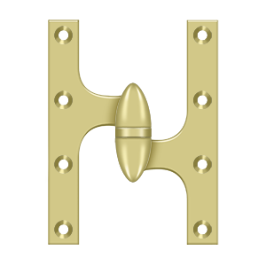 Deltana Architectural Hardware Specialty Solid Brass Hinges & Finials 6" x 4 1-2" Hinge each - cabinetknobsonline