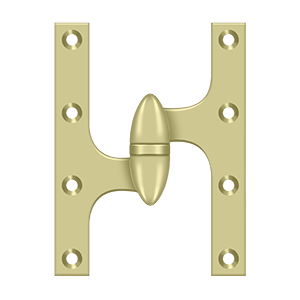 Deltana Architectural Hardware Specialty Solid Brass Hinges & Finials 6" x 4 1-2" Hinge each - cabinetknobsonline