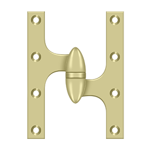 Deltana Architectural Hardware Specialty Solid Brass Hinges & Finials 6" x 4 1-2" Hinge each - cabinetknobsonline