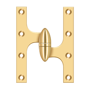 Deltana Architectural Hardware Specialty Solid Brass Hinges & Finials 6" x 4 1-2" Hinge each - cabinetknobsonline