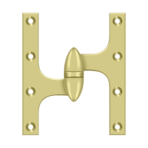 Deltana Architectural Hardware Specialty Solid Brass Hinges & Finials 6" x 5" Hinge each - cabinetknobsonline