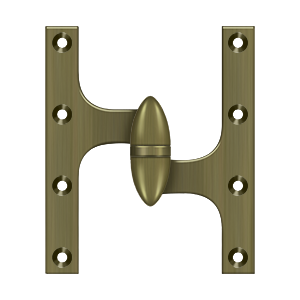 Deltana Architectural Hardware Specialty Solid Brass Hinges & Finials 6" x 5" Hinge each - cabinetknobsonline