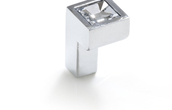 TOPEX DECORATIVE CABINET HARDWARE SMALL SQUARE SWAROVSKI KNOB - cabinetknobsonline