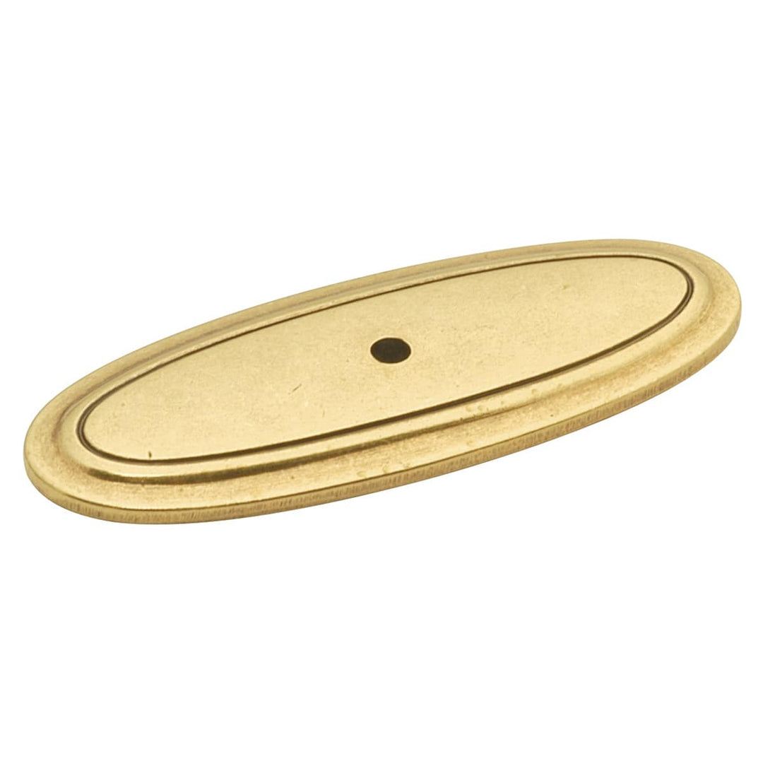 Hickory Hardware Traditional 3" x 1-1-8" Backplate Oval -Lancaster - cabinetknobsonline