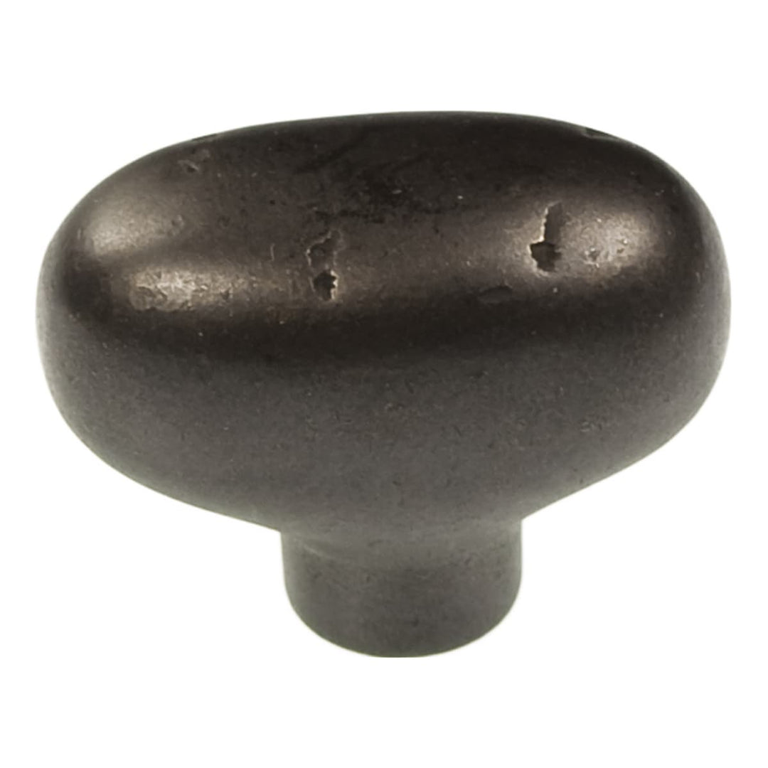 Hickory Hardware Carbonite 1-7-8 Inch Oval Cabinet Knob - cabinetknobsonline