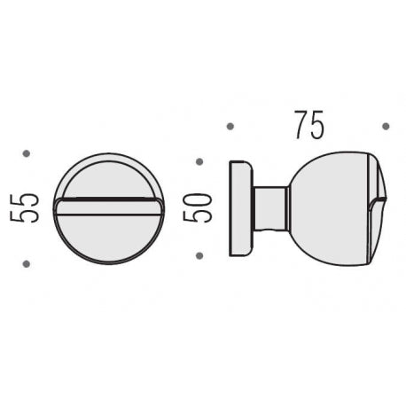 Colombo Design Door Knob Daytona Collection PF15R (SINGLE DUMMY) - cabinetknobsonline